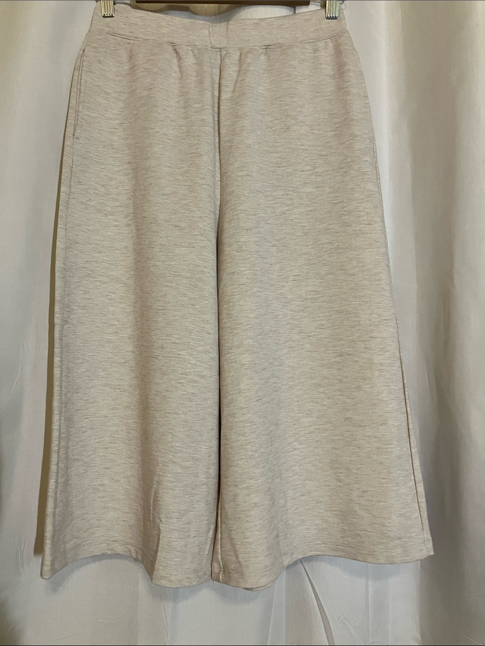 Banana Republic Neutral Wide-Leg Pull-On Pants in Light Oatmeal